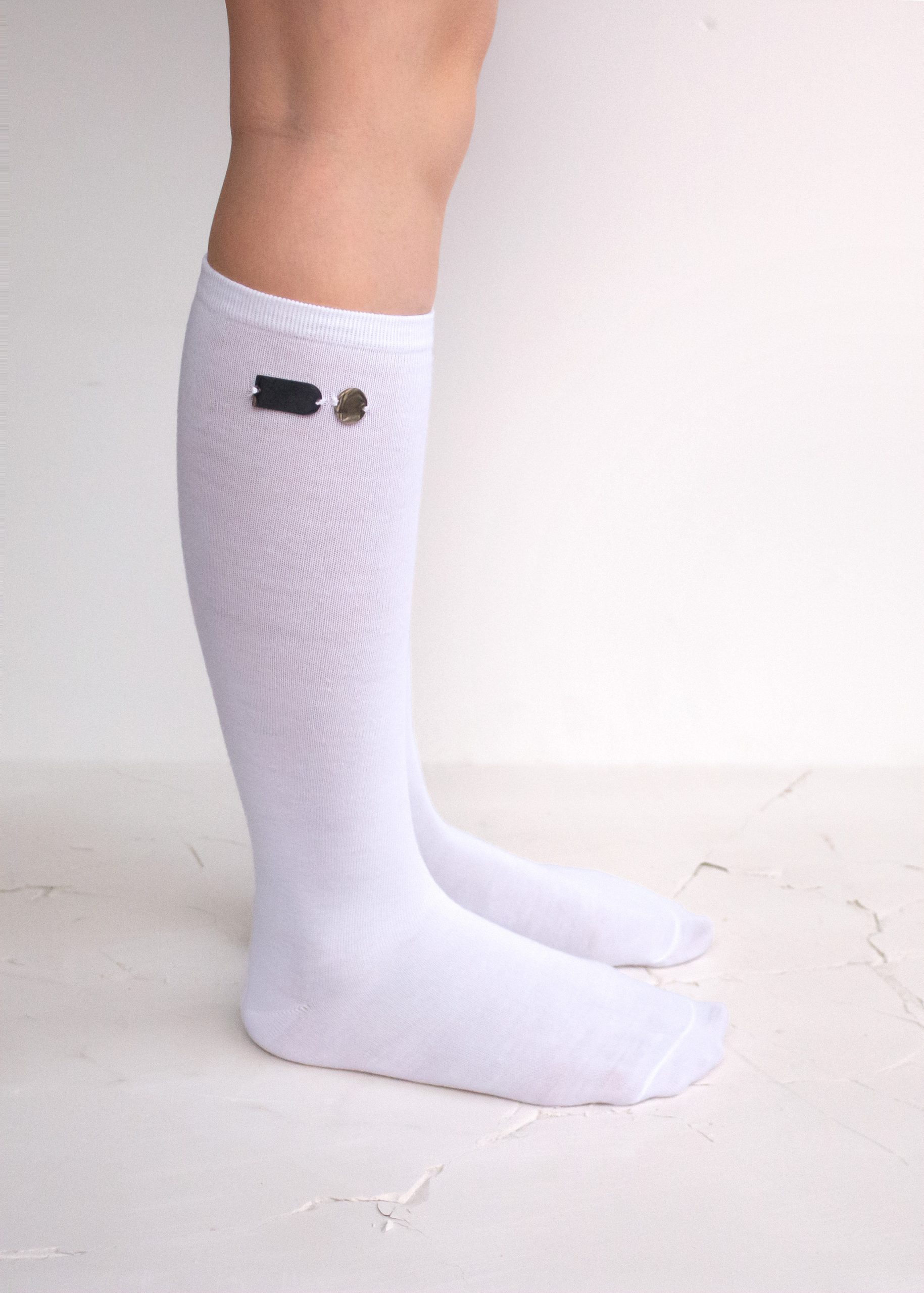 White Basic Socks