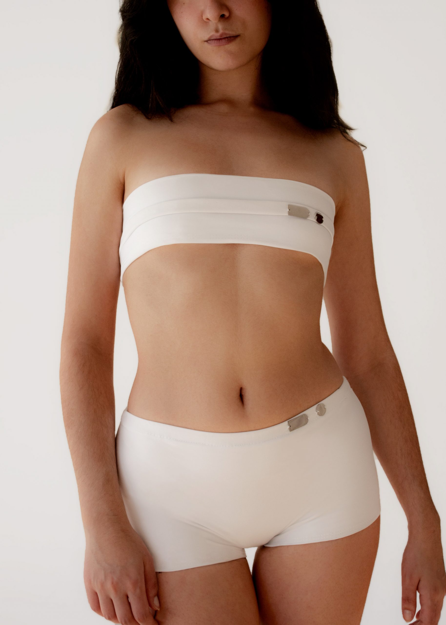 White Bandeau Bikini Top