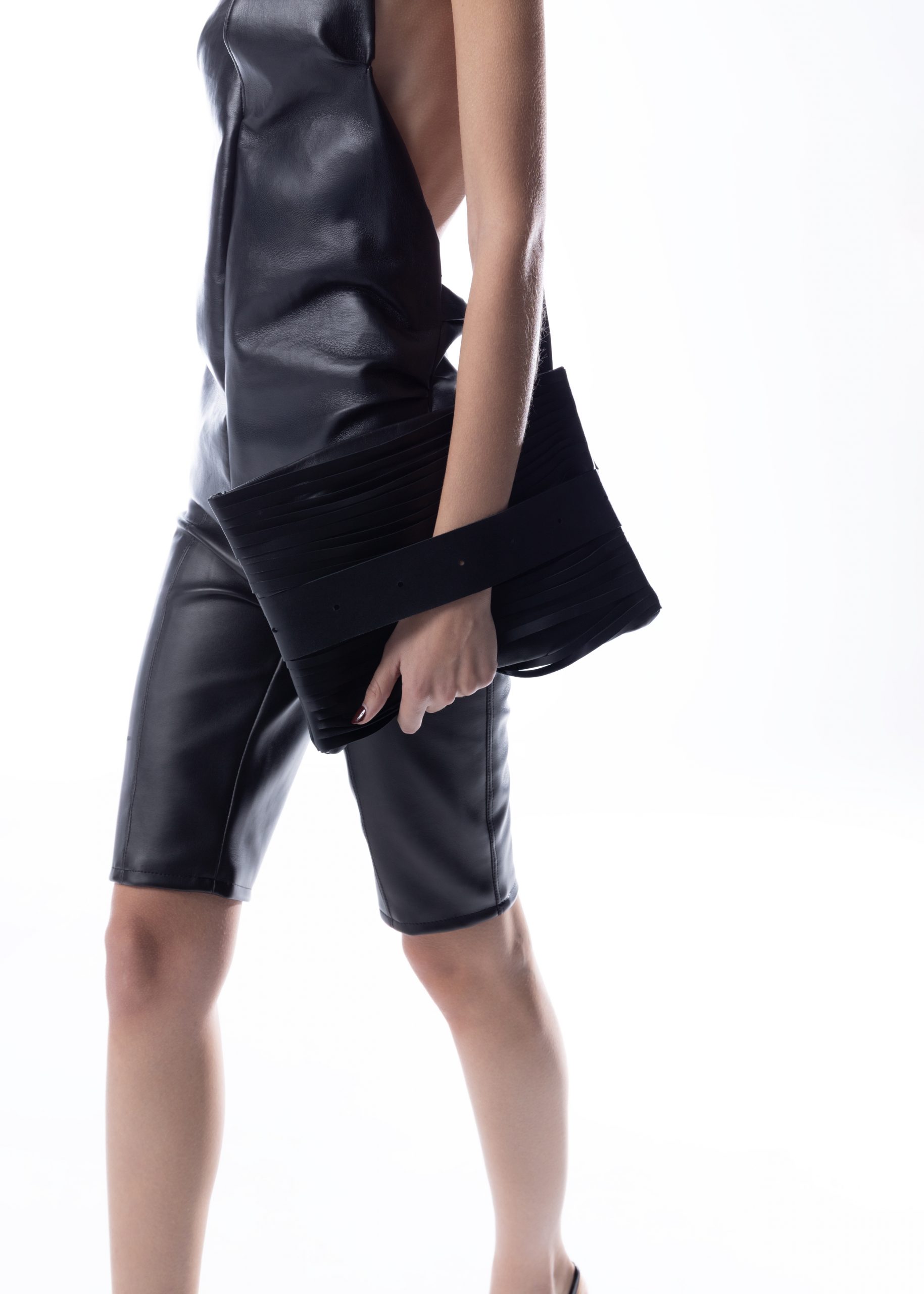 Black Leather Clutch