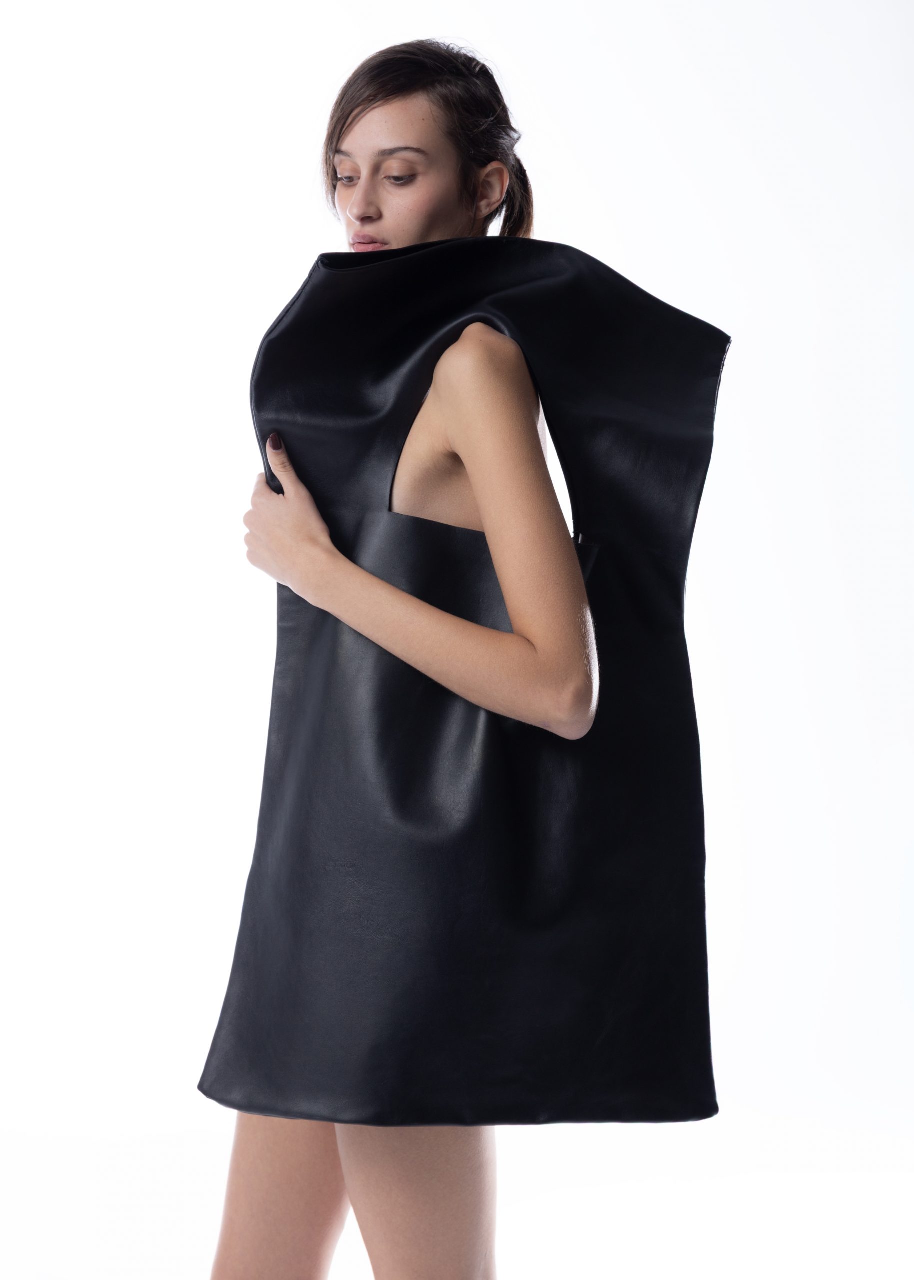 Black Leather Over-sized Bag